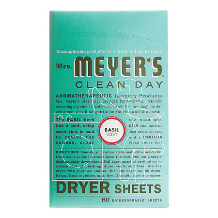 MRS. MEYERS CLEAN DAY Mmcd Dryr Shts Bsl 80Ct 14448